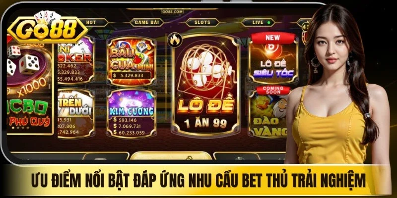 Các ưu điểm nổi bật của Go88 về giao diện, trò chơi, giao dịch và hỗ trợ người dùng
